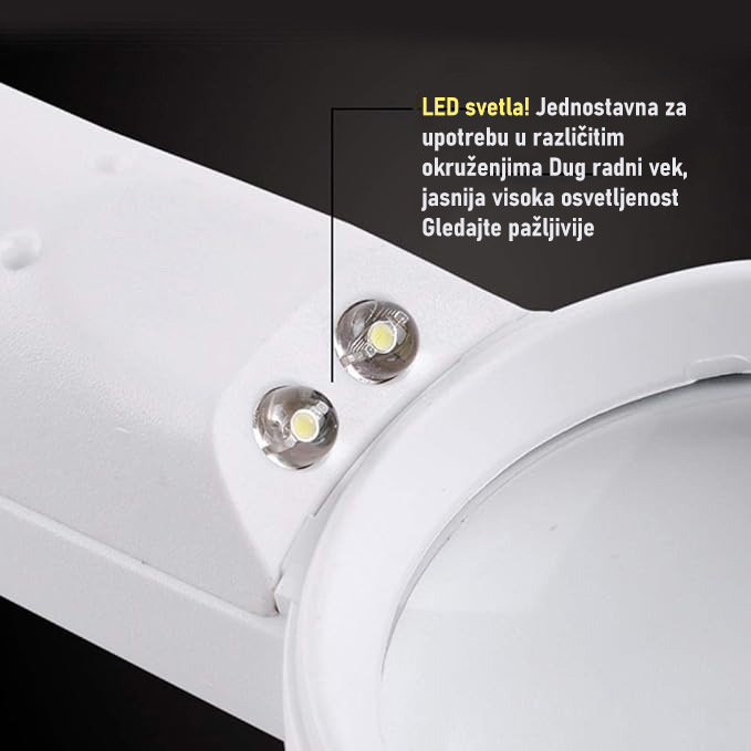 Rucna lupa 15x sa LED svetlom