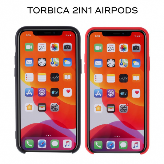 Torbica 2in1 airpods za iPhone 6/6S crna