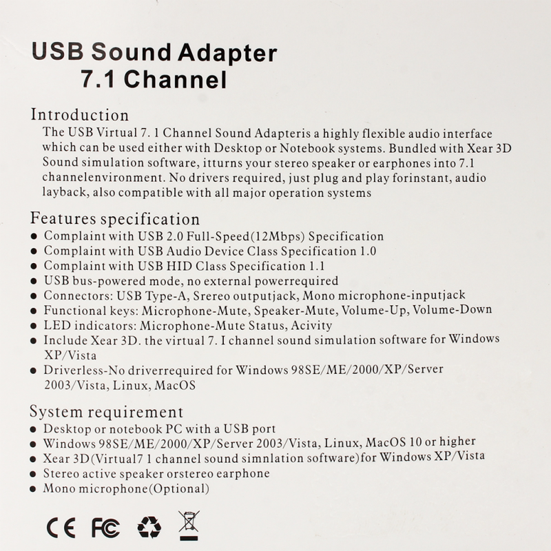 USB 2.0 zvucna karta 7.1 JWD-Sound3