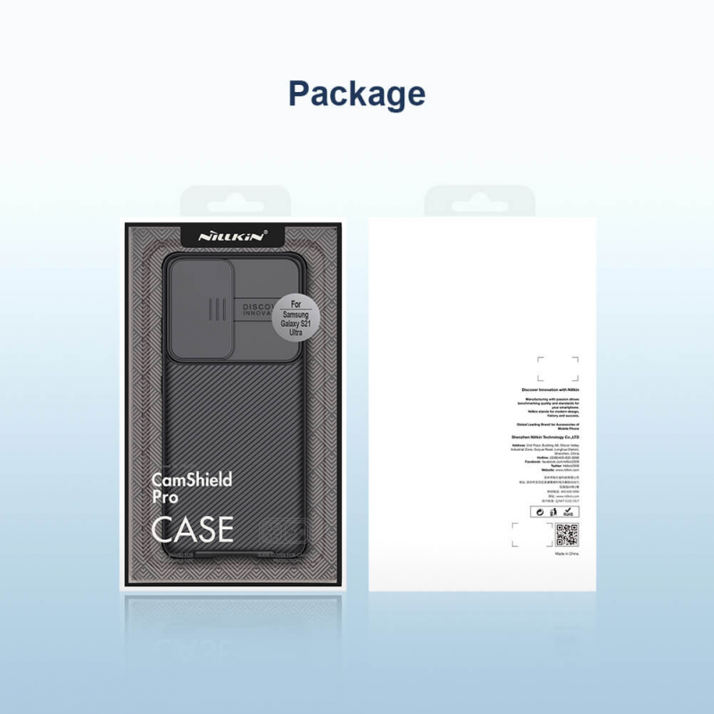 Torbica Nillkin CamShield Pro za Samsung G998B Galaxy S21 Ultra crna