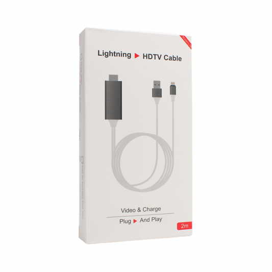 Kabl lightning na HDMI USB 2m sivi