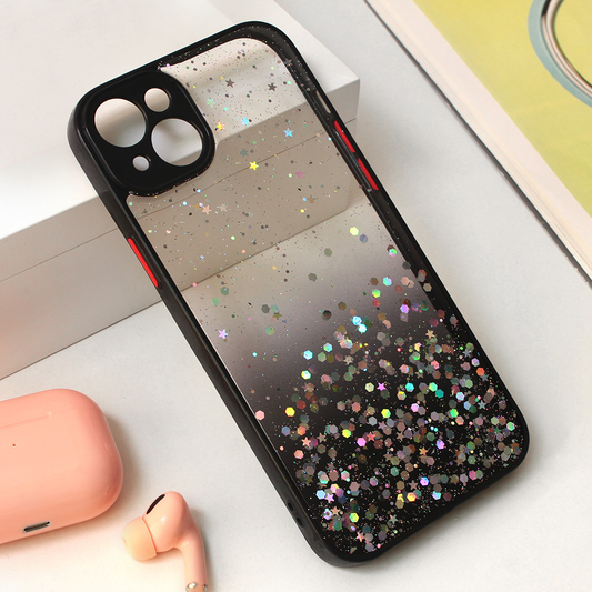 Torbica Frame Glitter za iPhone 14 Plus 6.7 crna