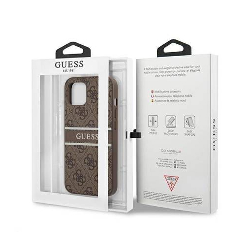 Torbica Guess Stripe za iPhone 13 6.1 braon (GUHCP13M4GDBR)