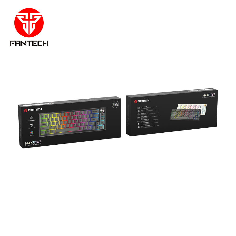 Tastatura Mehanicka Gaming Fantech MK858 RGB Maxfit67 crna (brown switch)