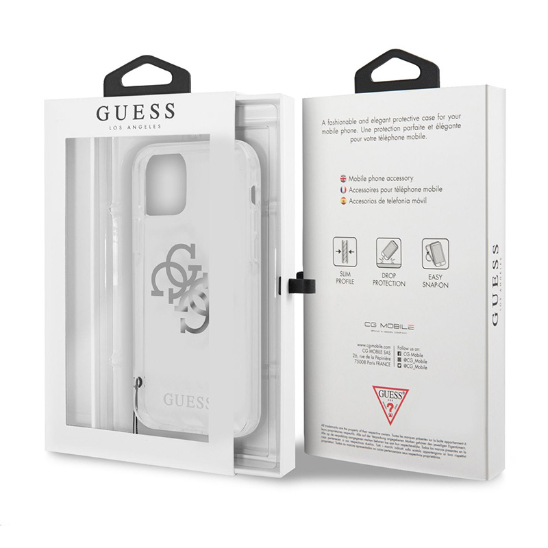 Torbica Guess Hc PC 4G Metal Charm za iPhone 12 Pro Max 6.7 srebrna (GUHCP12LKS4GSI)