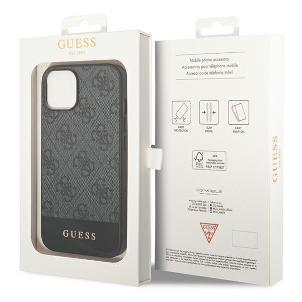 Torbica Guess Hc PC/TPU 4G Bottom Stripe za iPhone 14 Plus 6.7 siva (GUHCP14MG4GLGR)