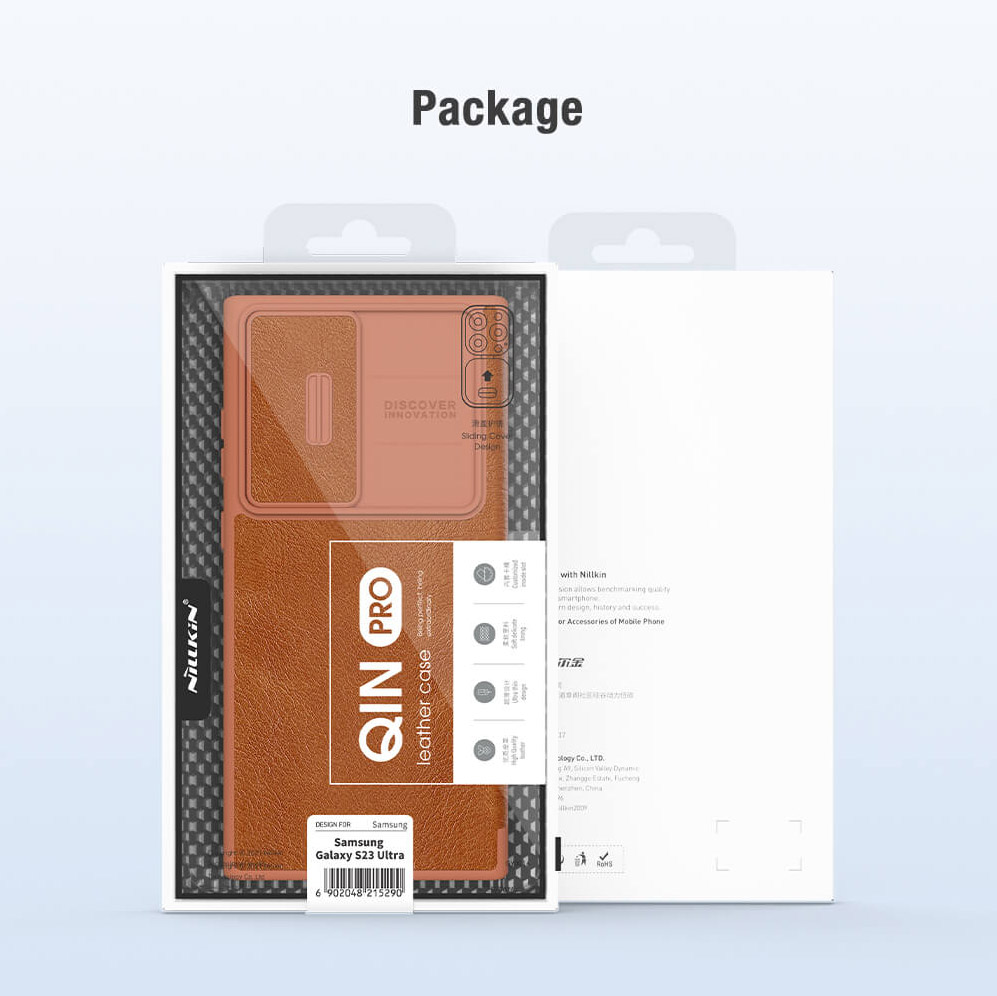 Torbica Nillkin Qin Pro Leather za Samsung S918B Galaxy S23 Ultra crna