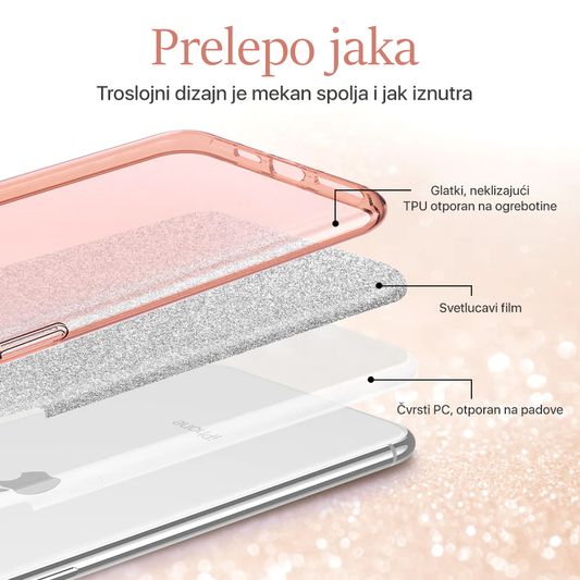 Torbica Crystal Dust za Xiaomi 13 roze