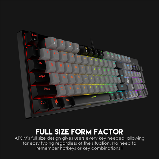 Tastatura Mehanicka Gaming Fantech MK886 RGB Atom crna (Blue switch)