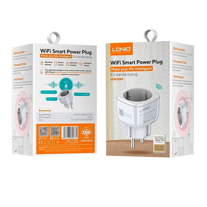 Pametna kucna uticnica LDNIO SEW1080 bela