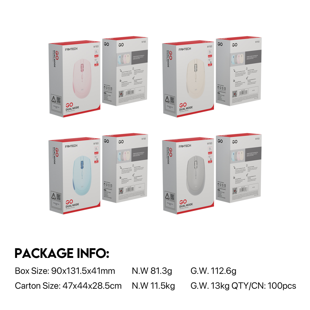 Kancelarijski Wireless mis Fantech W193 bez