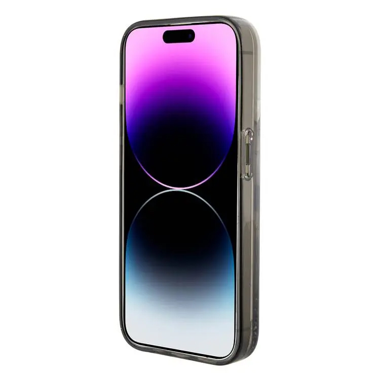 Torbica Karl Lagerfeld Hc Liquid Glitter Ikonik za iPhone 15 Pro 6.1 transparent (KLHCP15LLKKNSK)