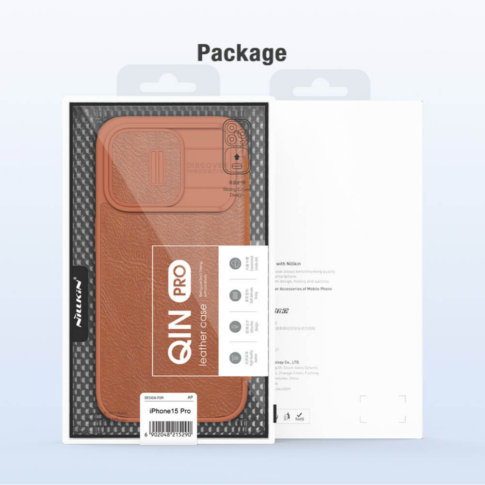 Torbica Nillkin Qin Pro za iPhone 15 Pro 6.1 crna