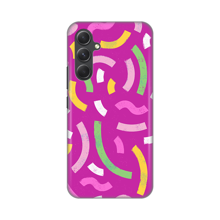 Torbica Silikonska Print za Samsung A546B Galaxy A54 5G Happy Lines pink