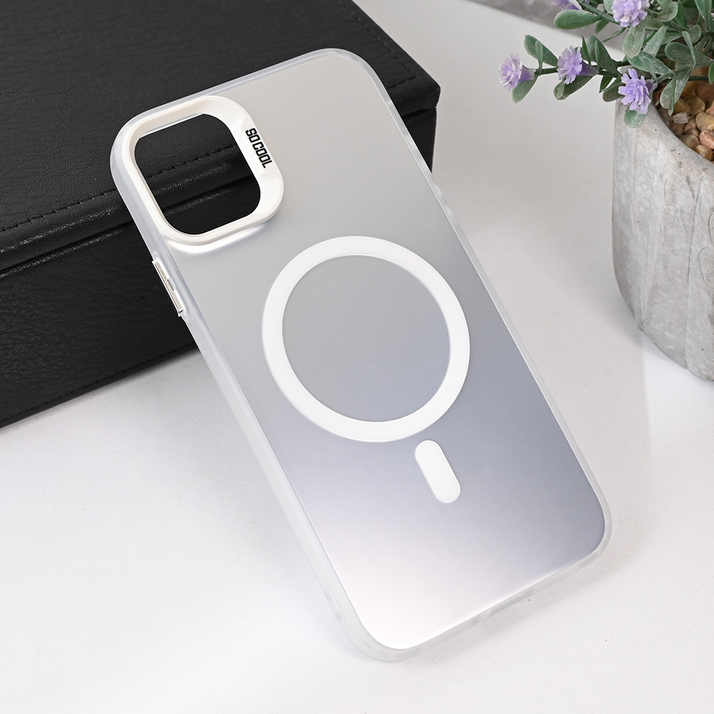 Torbica Magsafe Clear za iPhone 11 6.1 srebrna