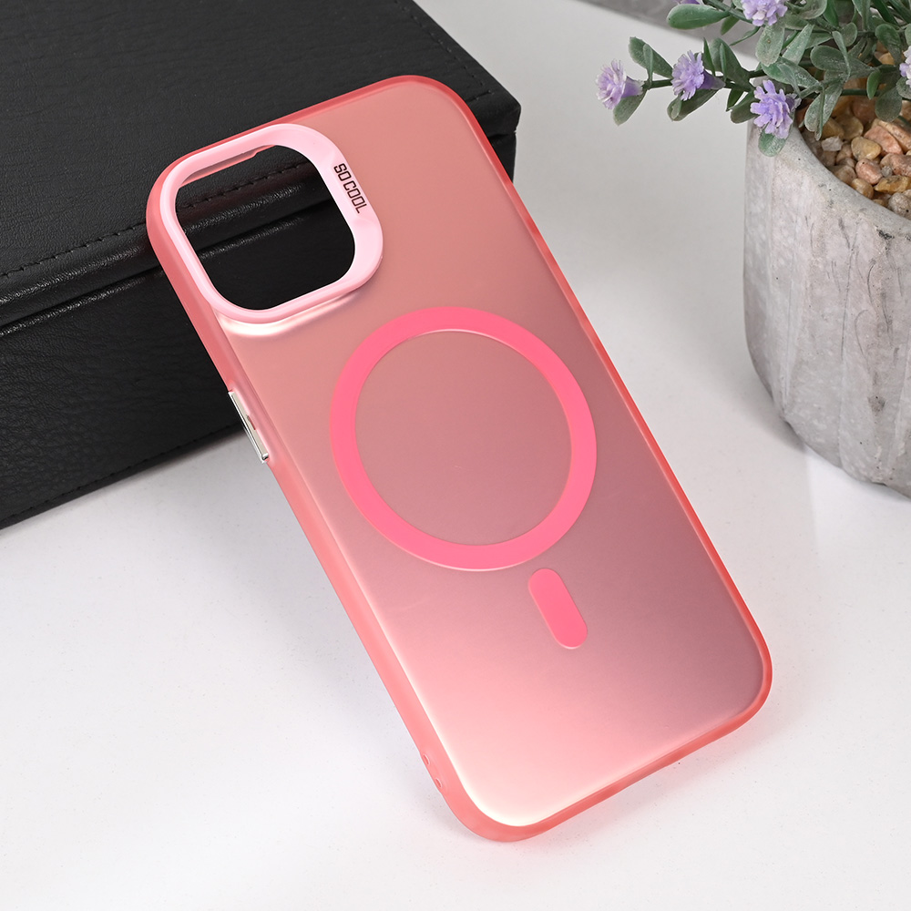 Torbica Magsafe Clear za iPhone 15 6.1 roze