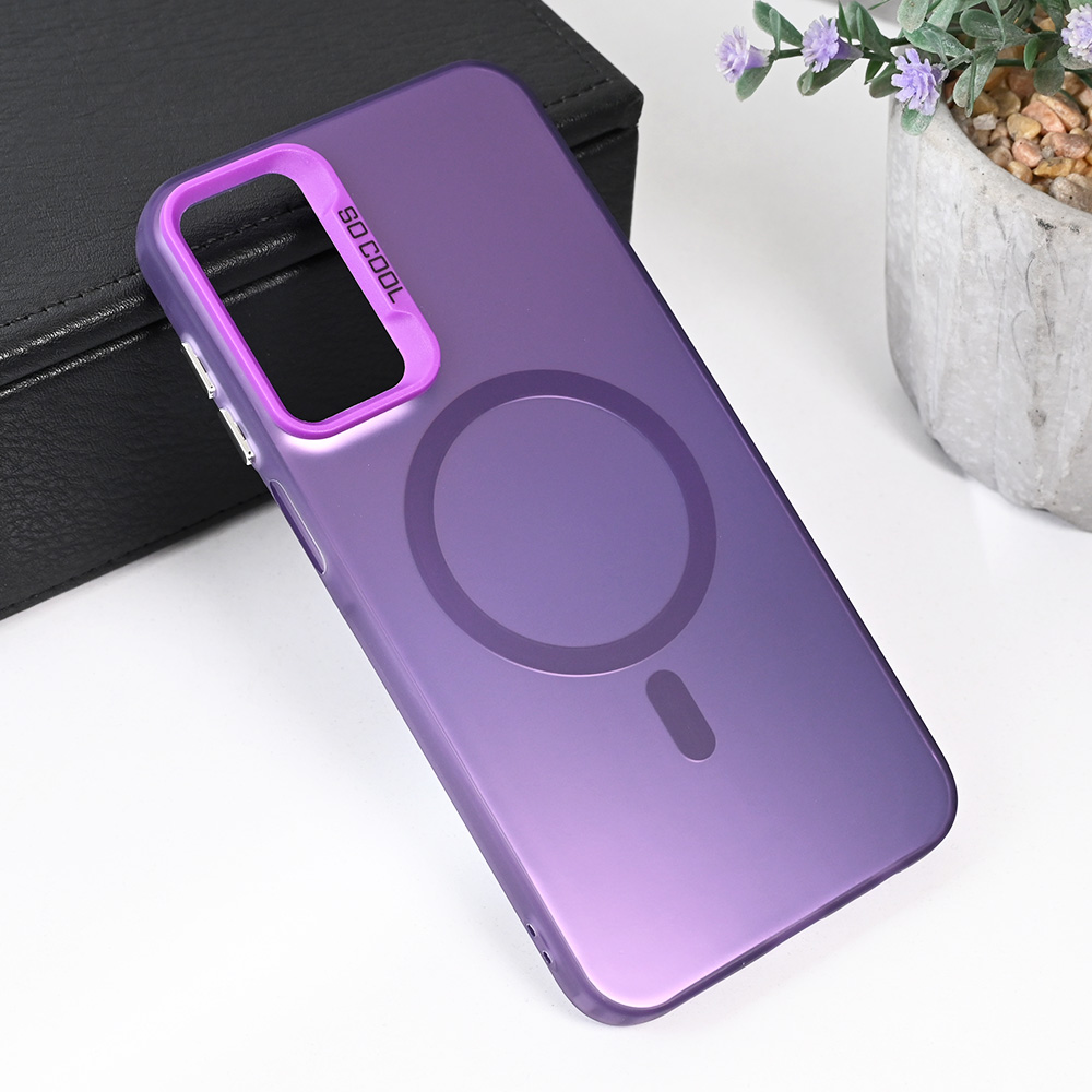 Torbica Magsafe Clear za Samsung A256B Galaxy A25 ljubicasta