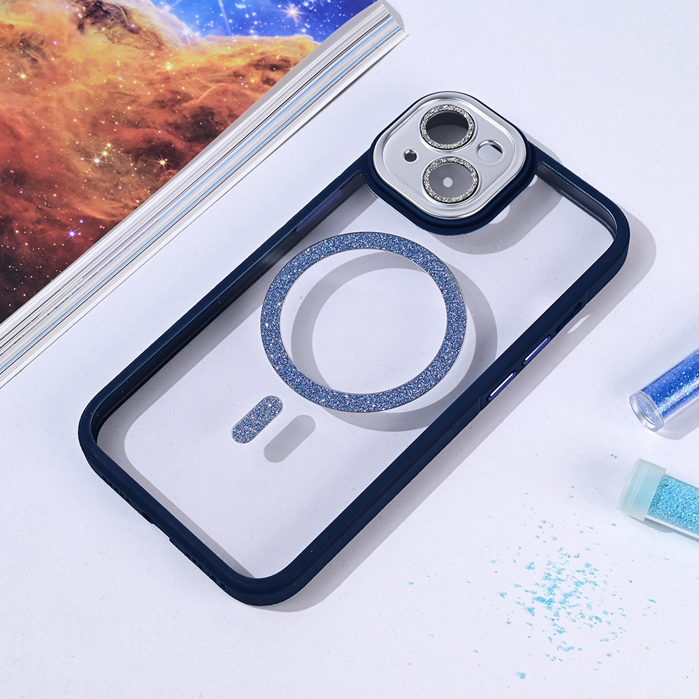 Torbica Magsafe shining za iPhone 14 6.1 tamno plava