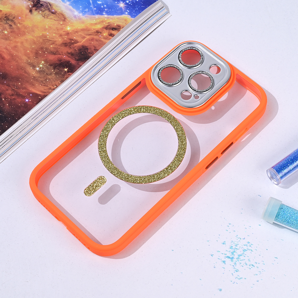 Torbica Magsafe shining za iPhone 14 Pro 6.1 narandzasta