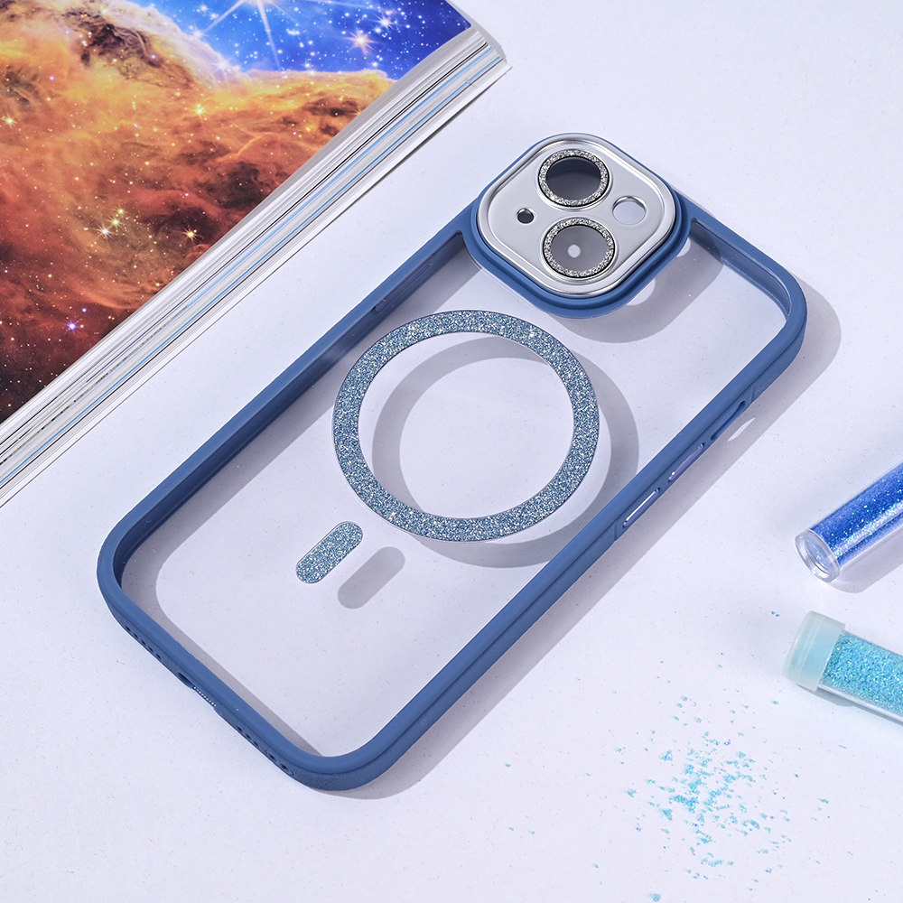 Torbica Magsafe shining za iPhone 15 6.1 svetlo plava