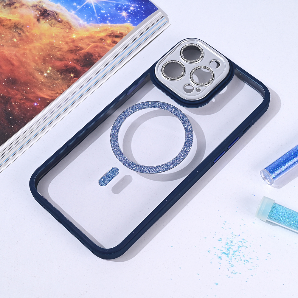 Torbica Magsafe shining za iPhone 15 Pro Max 6.7 tamno plava