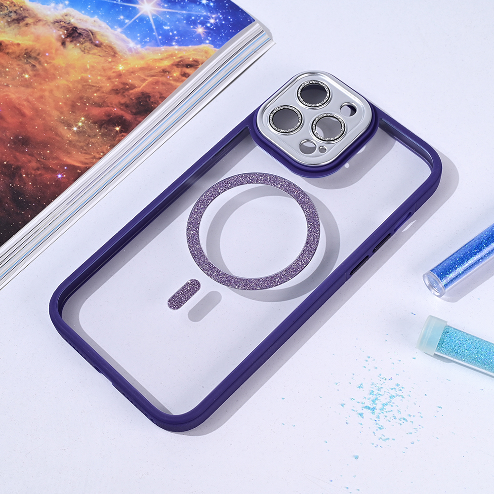 Torbica Magsafe shining za iPhone 13 Pro Max 6.7 ljubicasta