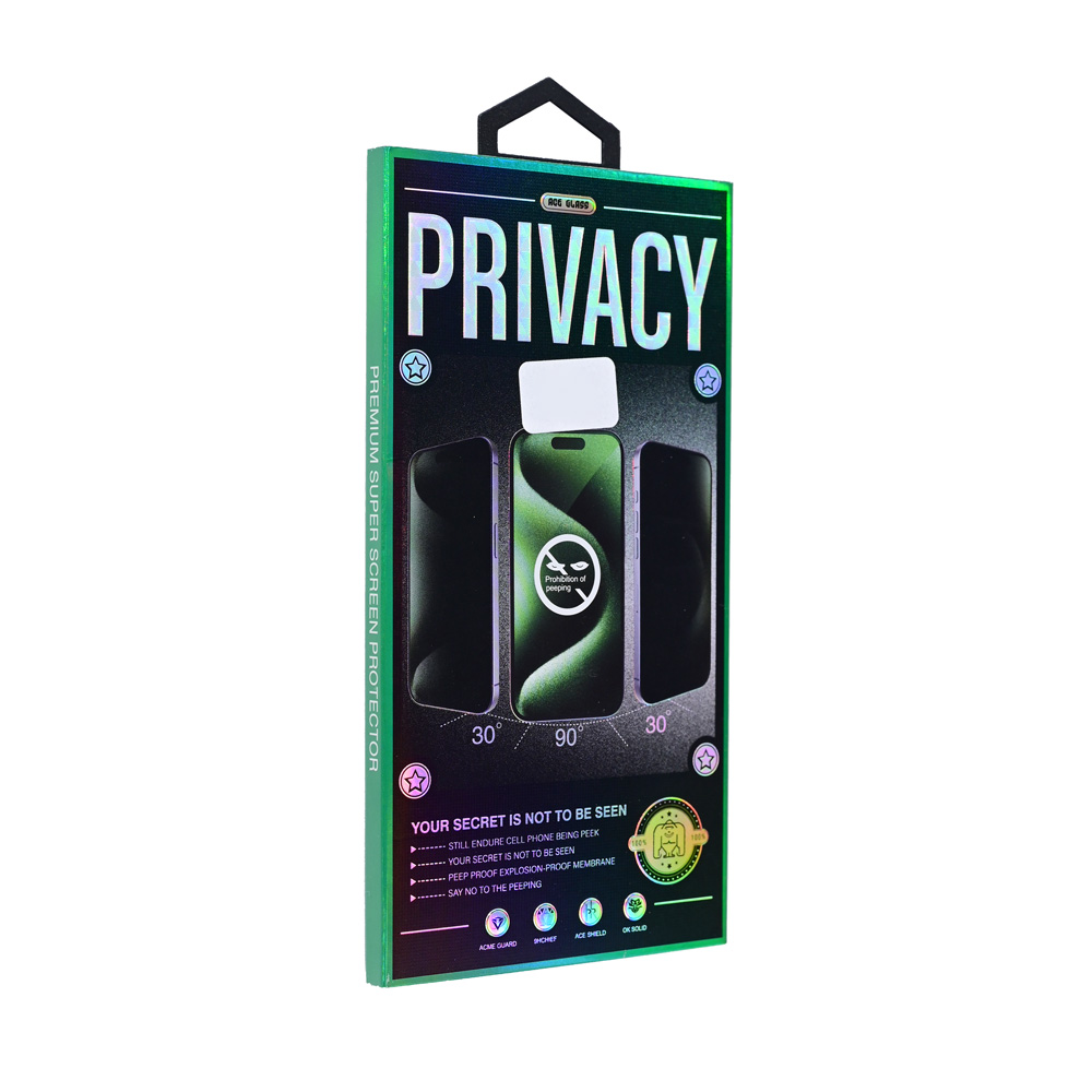 Zastitno staklo Tempered Glass Privacy 2.5D full glue za iPhone 16 Pro/17 6.3 crna