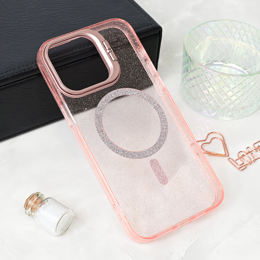Torbica Magsafe Sparkle za iPhone 13 Pro Max 6.7 roze