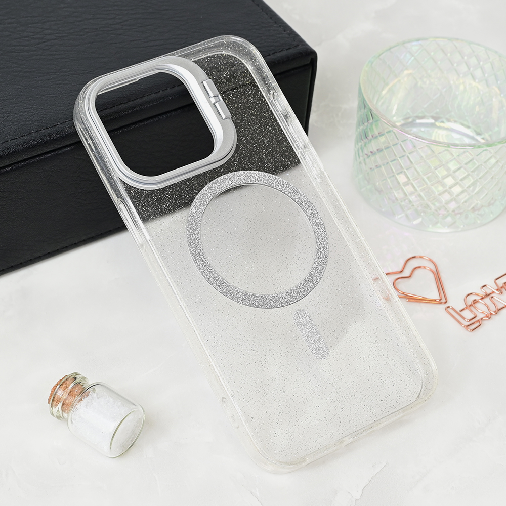 Torbica Magsafe Sparkle za iPhone 15 Pro Max 6.7 transaprent