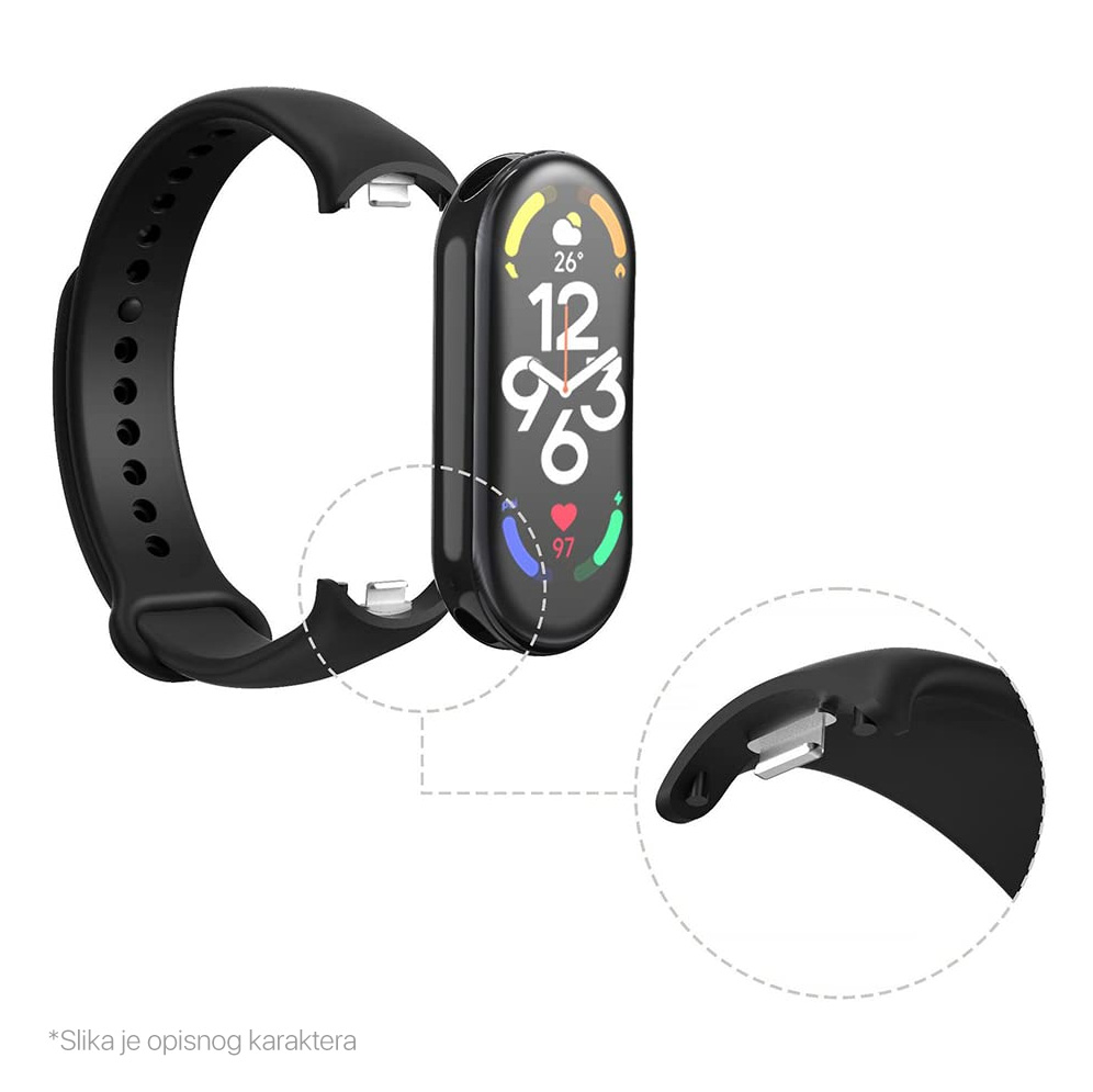 Narukvica za smart watch Xiaomi Mi Band M8/M9 army siva