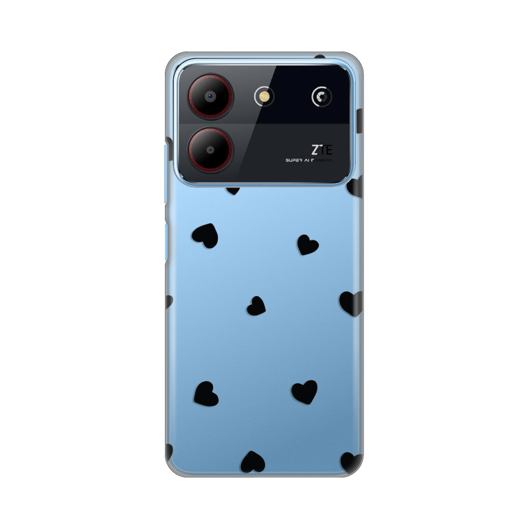 Torbica Silikonska Print Skin za ZTE Blade A54 Hearts