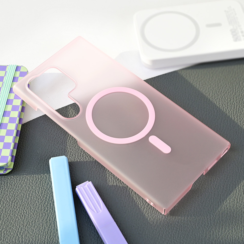 Torbica Magsafe Matte PC za Samsung S928B Galaxy S24 Ultra roze