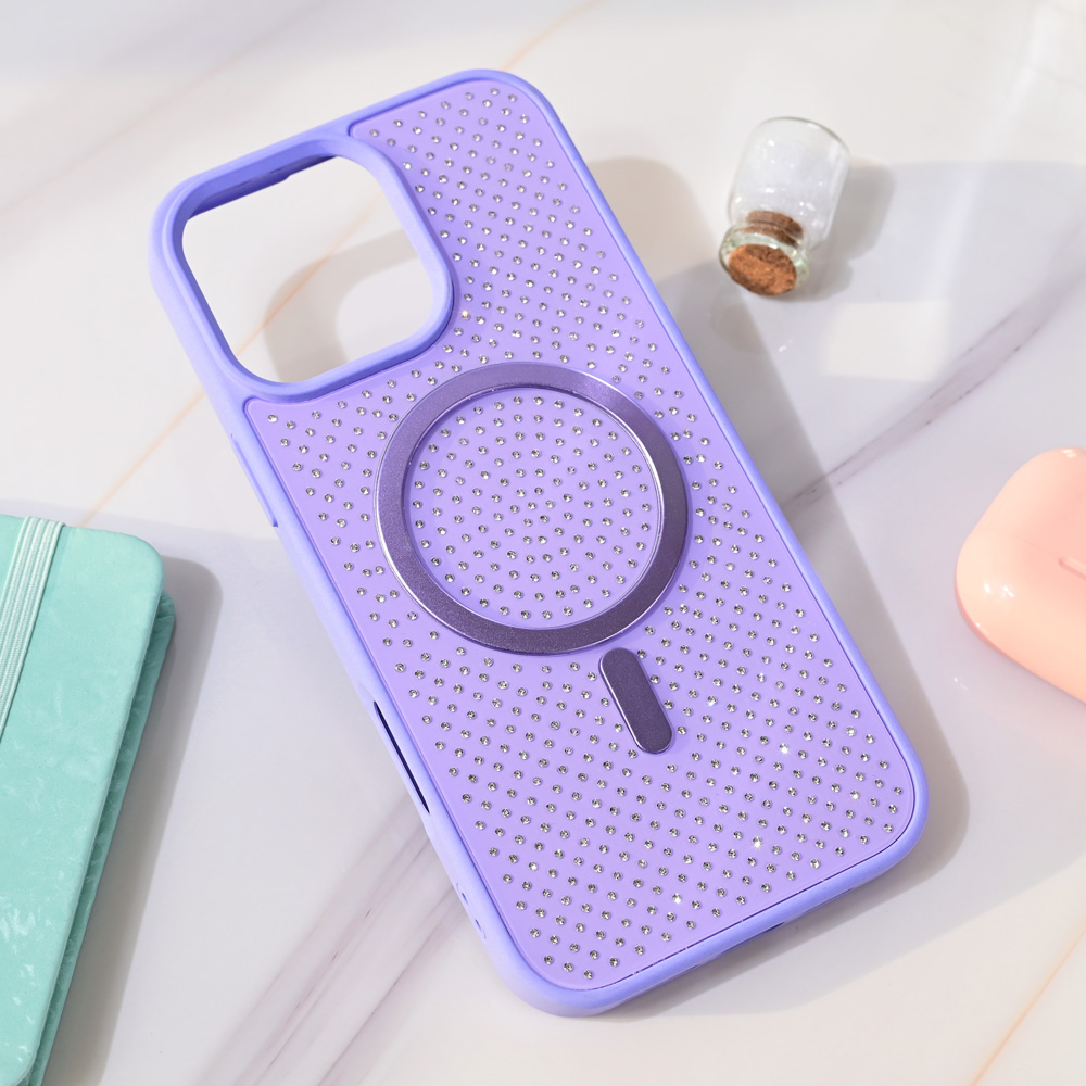 Torbica Magsafe Crystal Glow za iPhone 16 Pro Max 6.9 ljubicasta