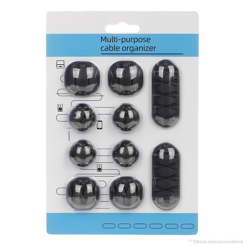 Drzac kablova JWD set 10u1 crni