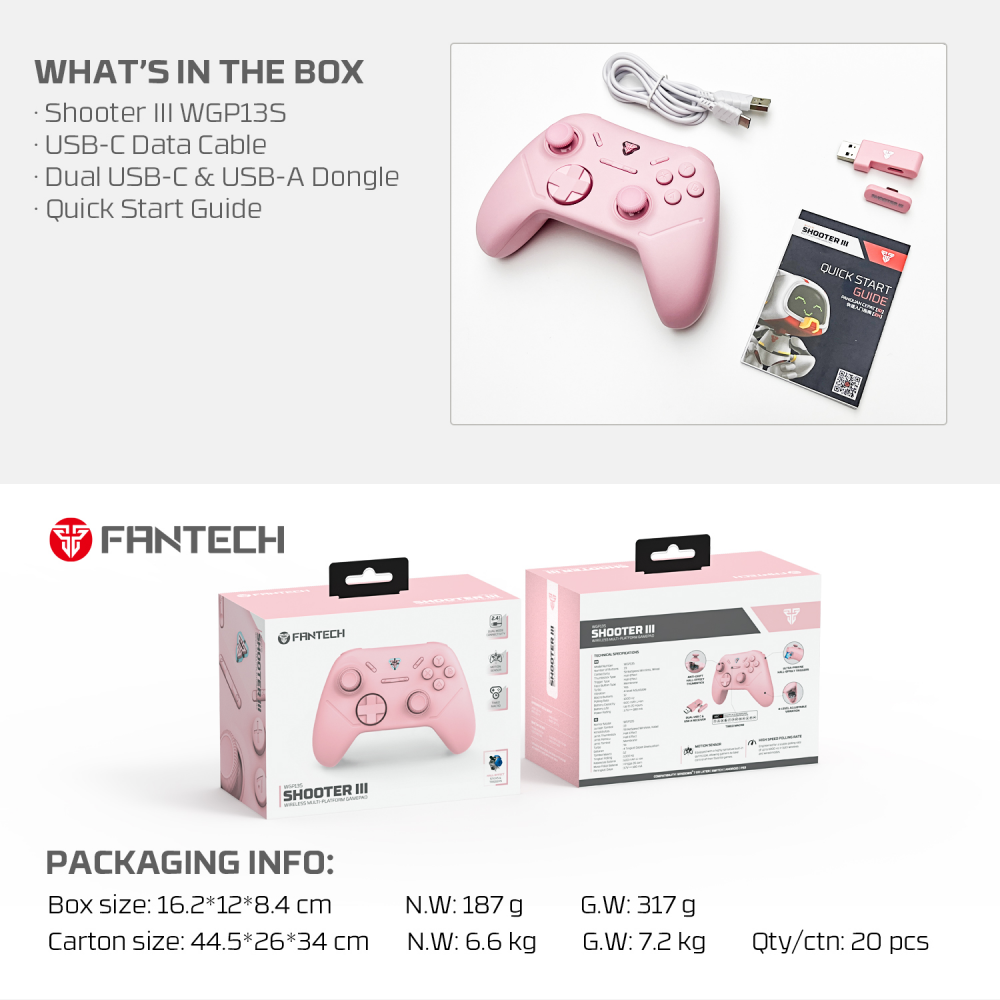 Joypad wireless Fantech WGP13S Revolver III Sakura