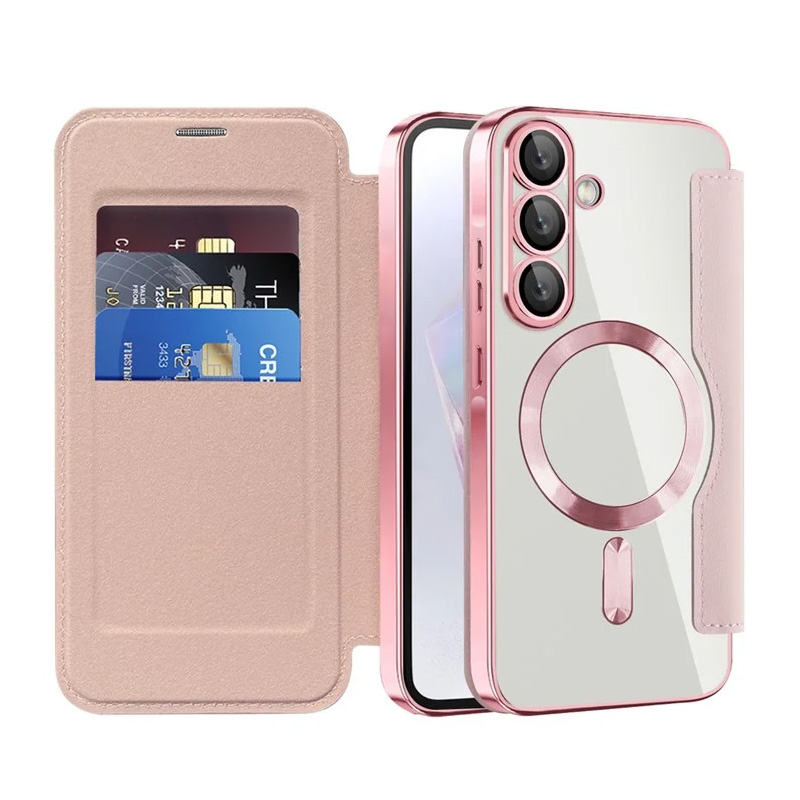 Torbica Magsafe Lux Bi Fold za Samsung A366B Galaxy A36 roze