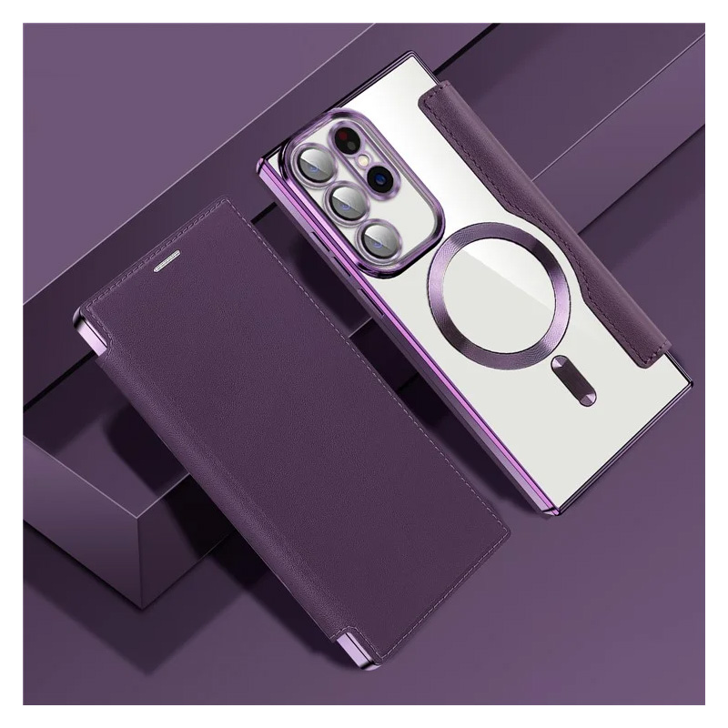 Torbica Magsafe Lux Bi Fold za Samsung S918B Galaxy S23 Ultra ljubicasta