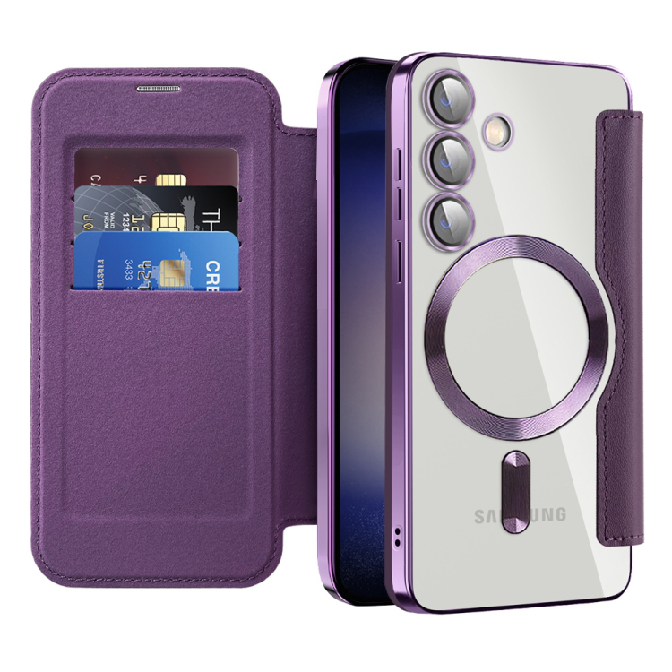 Torbica Magsafe Lux Bi Fold za Samsung S921B Galaxy S24 ljubicasta