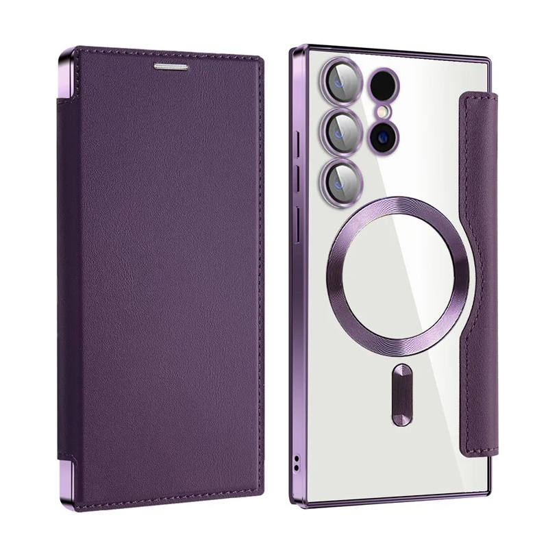 Torbica Magsafe Lux Bi Fold za Samsung S928B Galaxy S24 Ultra ljubicasta