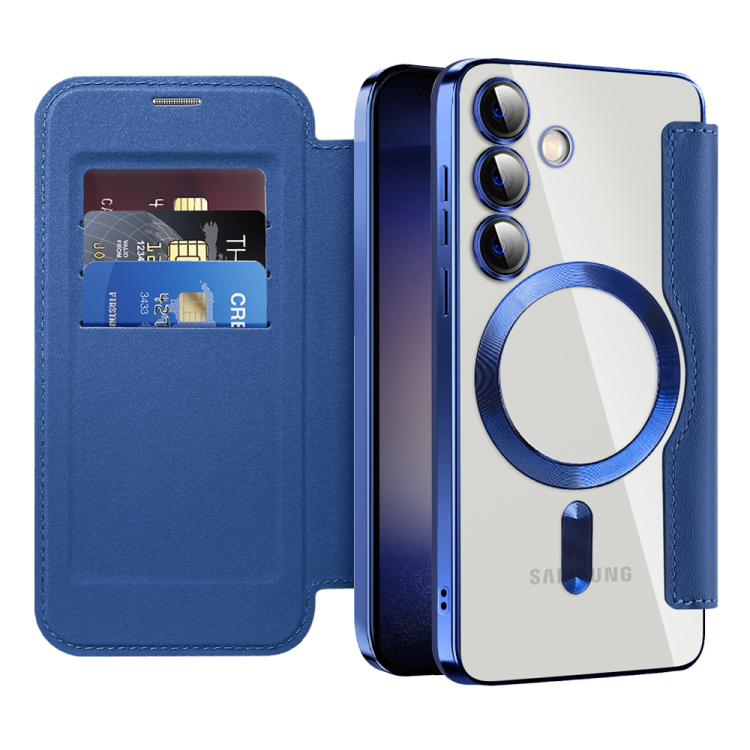 Torbica Magsafe Lux Bi Fold za Samsung S931B Galaxy S25 plava