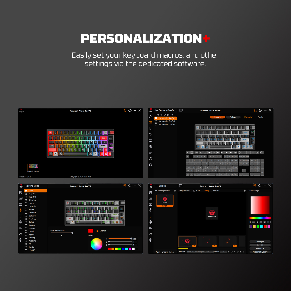 Tastatura Mehanicka Gaming Fantech MK917 RGB Atom PRO79 Wireless bela (Blue switch)