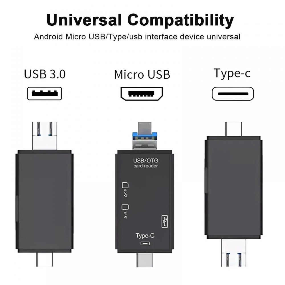 Citac kartica USB JWD 6u1 OTG beli