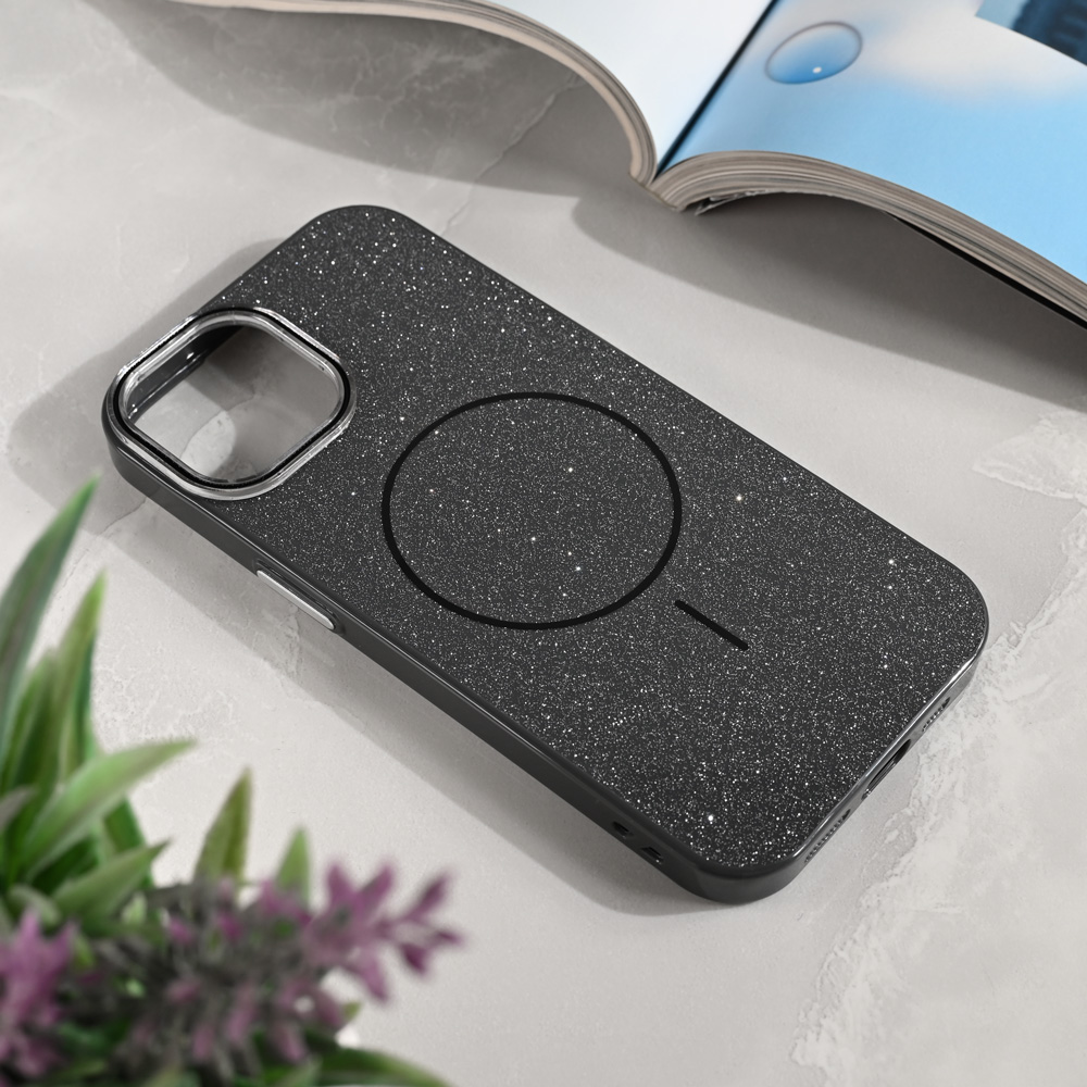 Torbica Magsafe Sparkle Dust za iPhone 15 6.1 crna