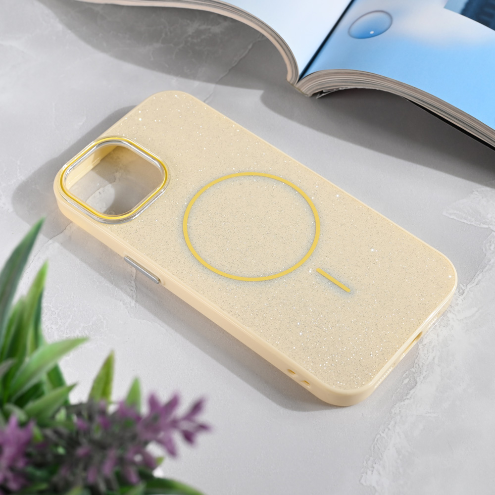 Torbica Magsafe Sparkle Dust za iPhone 15 6.1 zuta