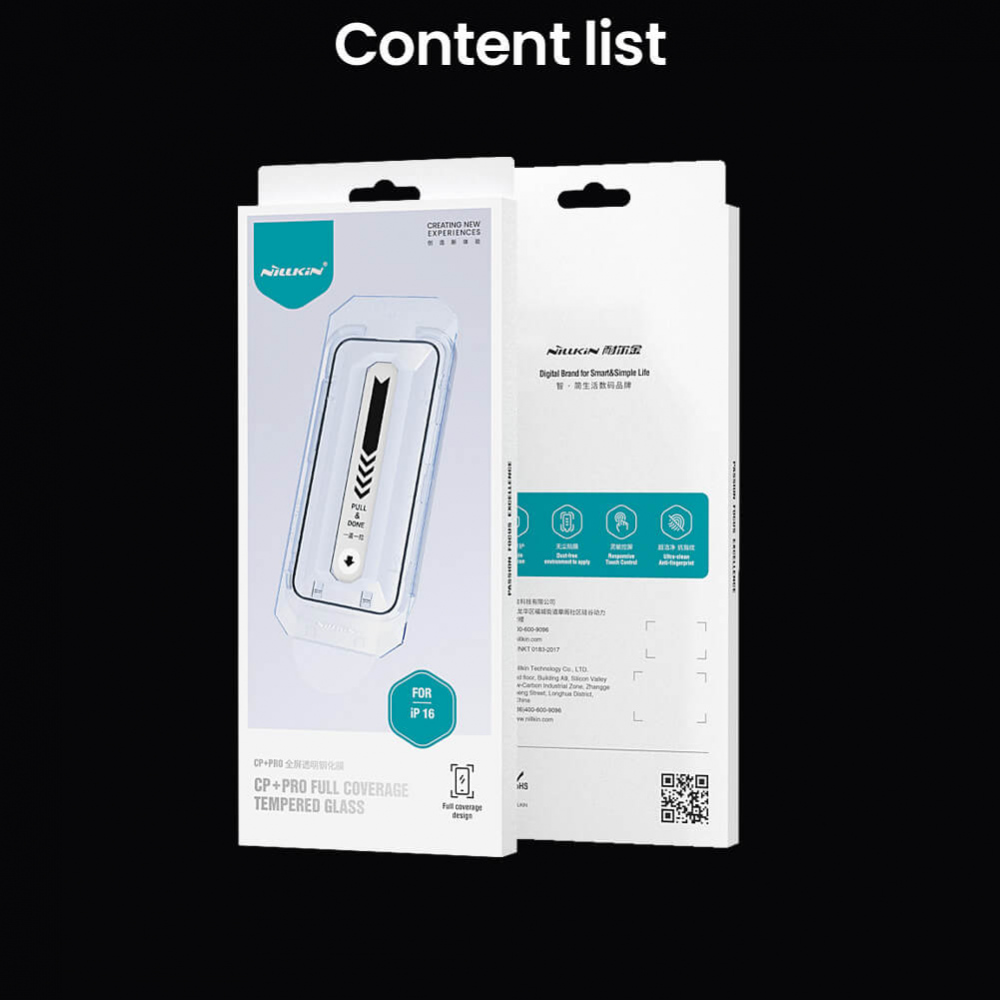 Zastitno staklo Tempered glass Nillkin CP+ Pro za iPhone 16 6.1 crni
