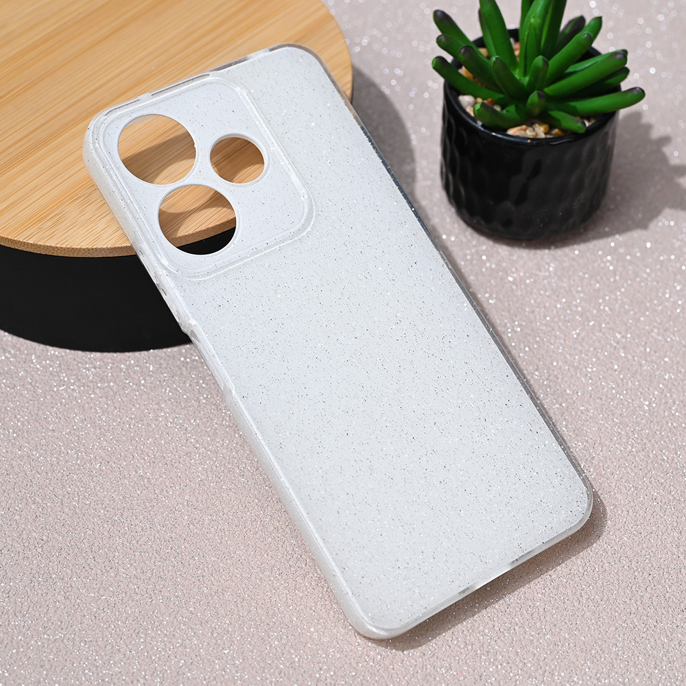 Torbica Sparkle Dust za Xiaomi Redmi 13 4G bela