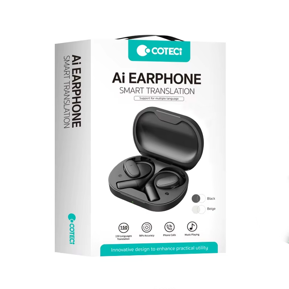 Bluetooth slusalice Coteci MS-027 sa AI prevodiocem crne
