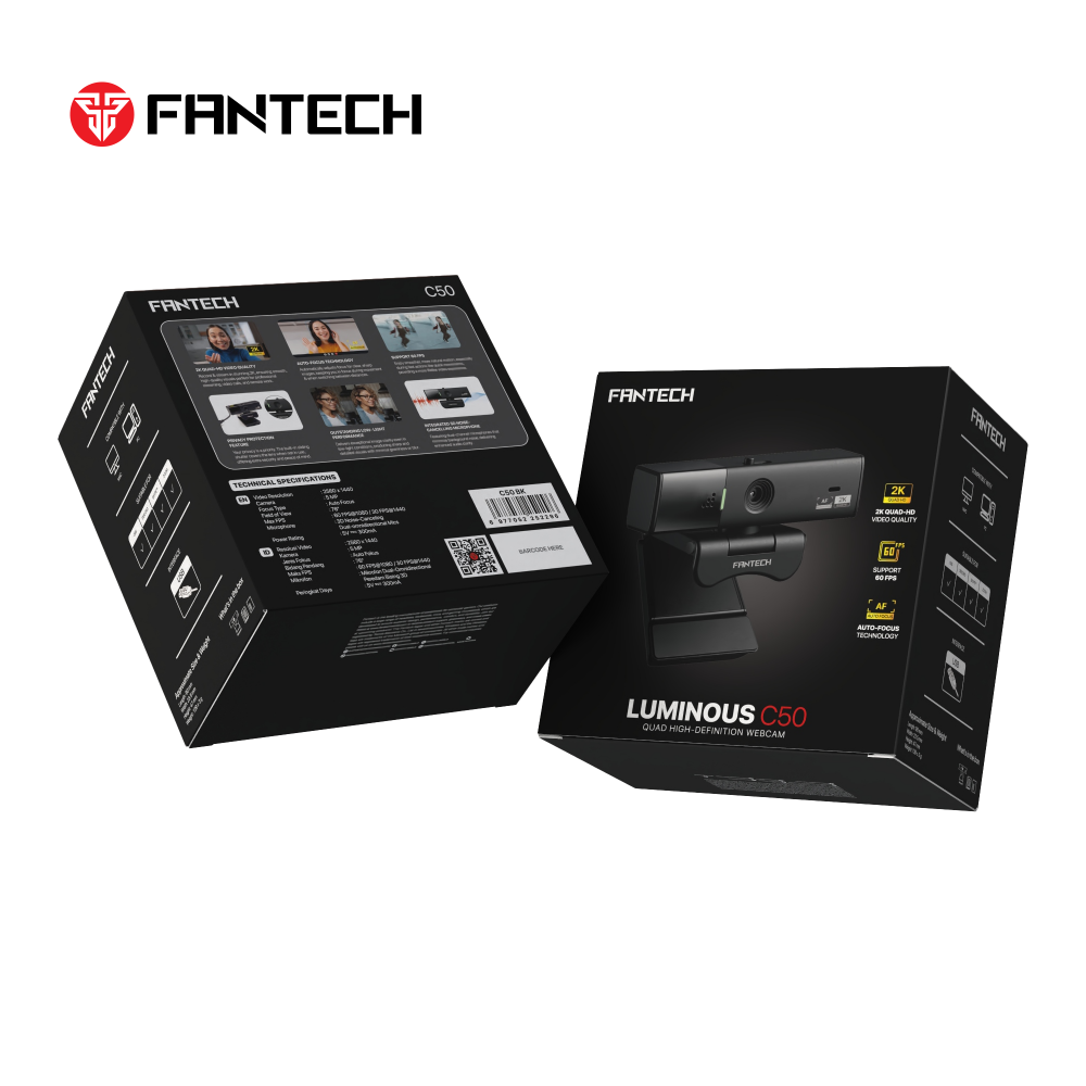 Web kamera Fantech C50 Luminous crna