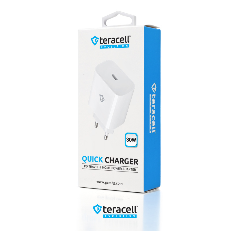 Kucni punjac Teracell Evolution TC-18 PD Fast charging 30W beli CE