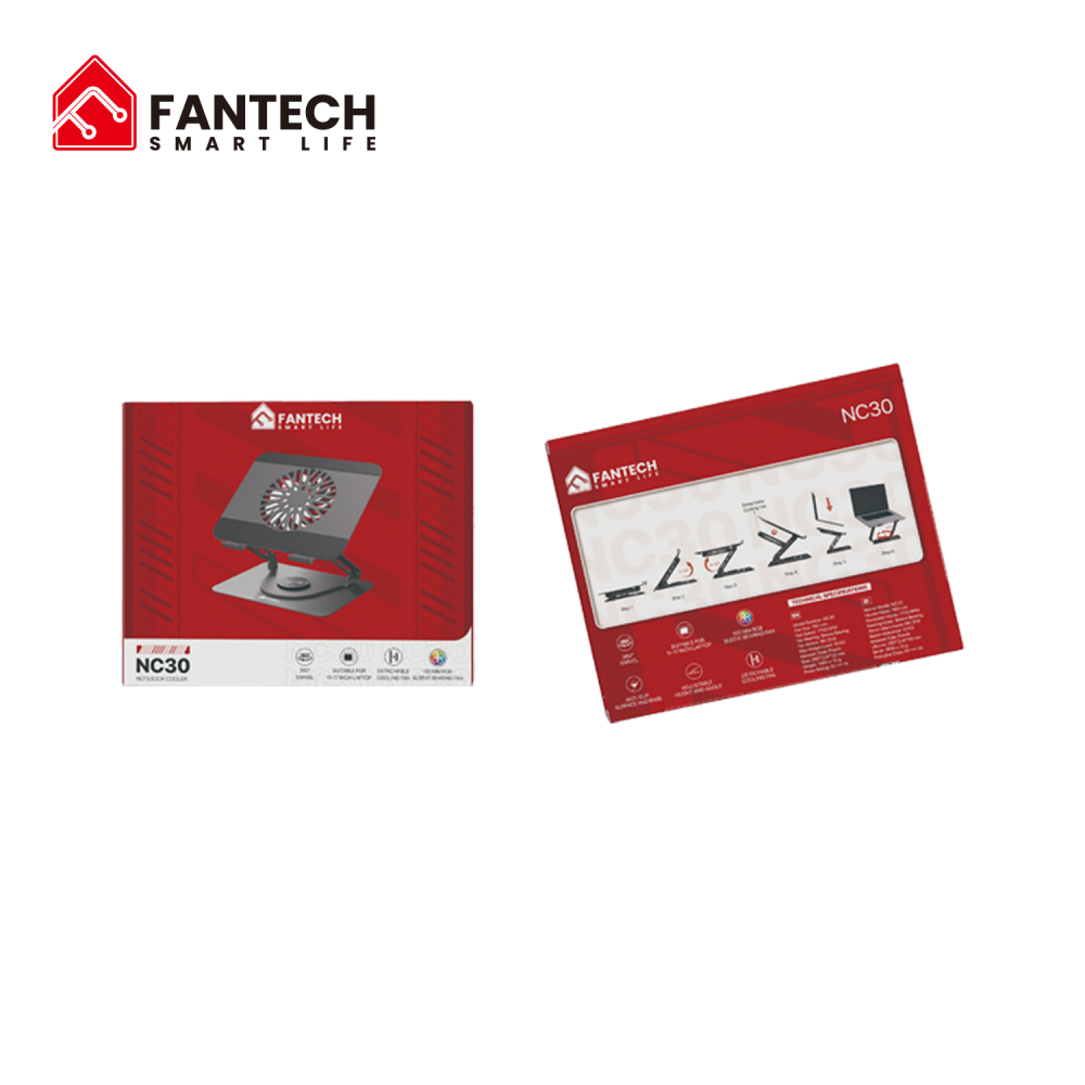 Laptop Cooler Fantech NC30 RGB sivi